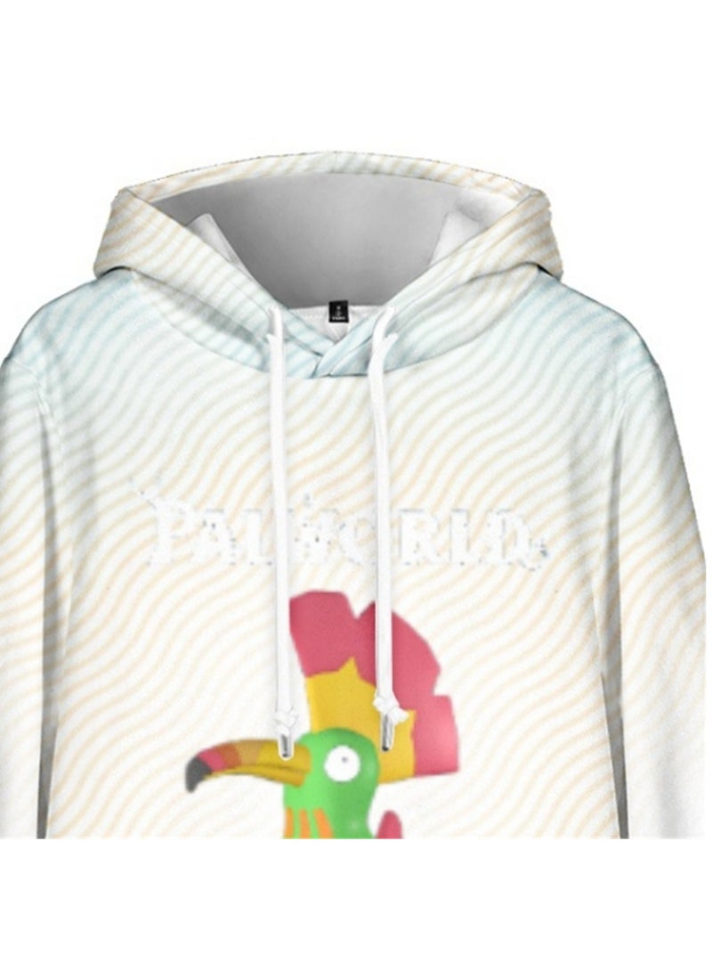 Palworld Phantom Beast Palu Animation Printed Hooded Sweatshirt for Adults and Children - Image 2