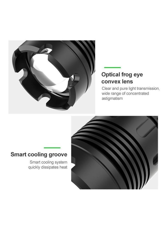 NIBEMINENT 7-level Brightness Adjustment Short Style Micro USB Charging Waterproof P90 + COB LED Flashlight - Image 3