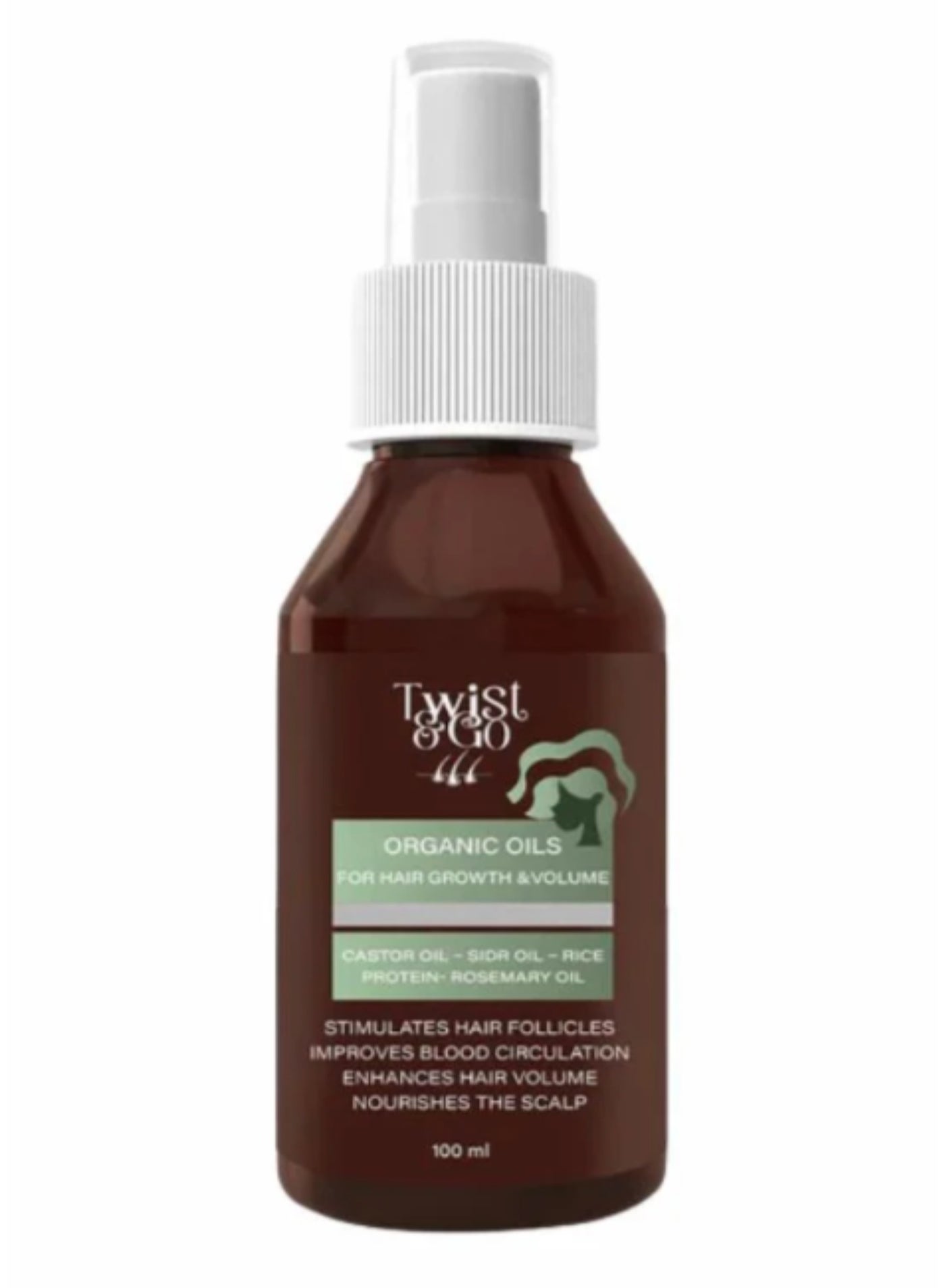Twist&Go Organic Oil for Hair Growth & Volume 100ml