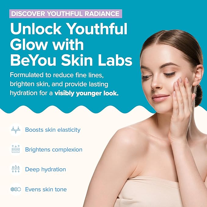 BEYOU كبسولات سيروم العين المضادة للشيخوخة من بي يو سكين لابز مع حمض الهيالورونيك والسيراميد وفيتامين E ونياسيناميد - كريم عين يحسن الترطيب ويقلل التجاعيد والهالات السوداء - Image 2