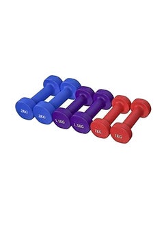 Yalla HomeGym Homegym 9Kg Neoprene Dumbbells Set Of 6 Hand Weights For Men & Women With Carry Case  - Image 2