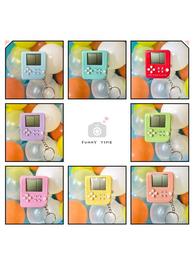 Handheld Mini Tetris Electronic Game Machine Classic Nostalgic Toy Small Gift Keychain Ornaments-Color:Square Game Machine [macaron Powder]]  - Image 5