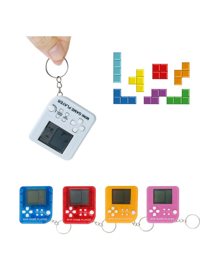 Handheld Mini Tetris Electronic Game Machine Classic Nostalgic Toy Small Gift Keychain Ornaments-Color:Square Game Machine [macaron Powder]]  - Image 4