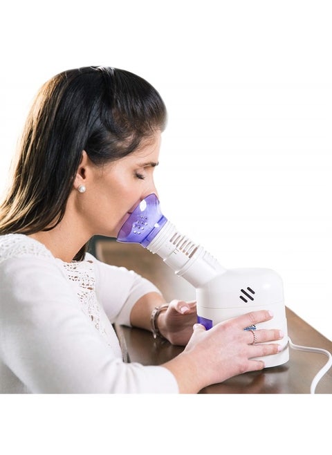 MABIS Facial Steamer, Steam Inhaler, FSA Eligible, Vaporizer or Vocal Steamer with Aromatherapy Diffuser and Soft Face Mask for Cleansing, Sinus Pressure, Congestion, Colds and Cough, 25mL