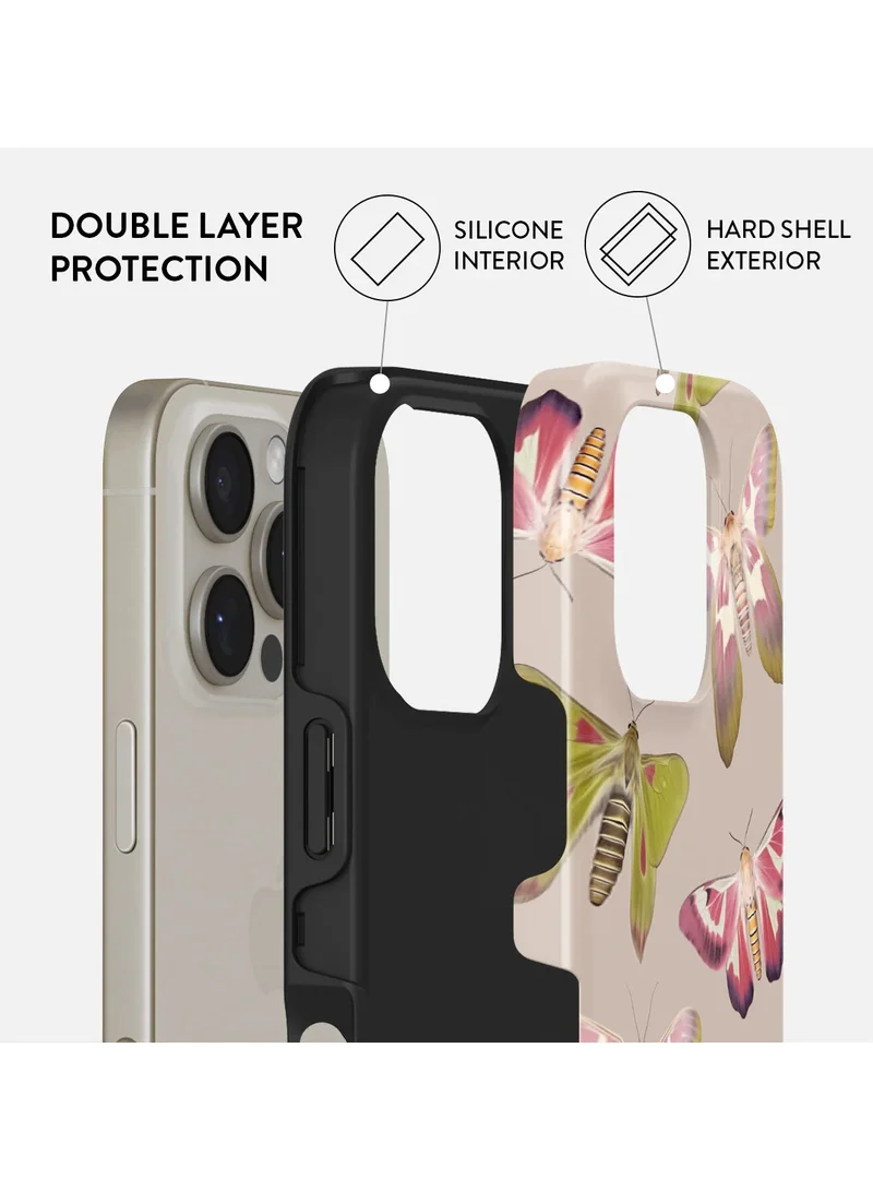 BURGA iPhone 16 Pro Case, 2 Piece Hard Shell + TPU Interior, Shock Absorption, All Port Accessible, Raised Bezel For Screen & Camera Protection, Never Fading HQ Print,Metamorphosis