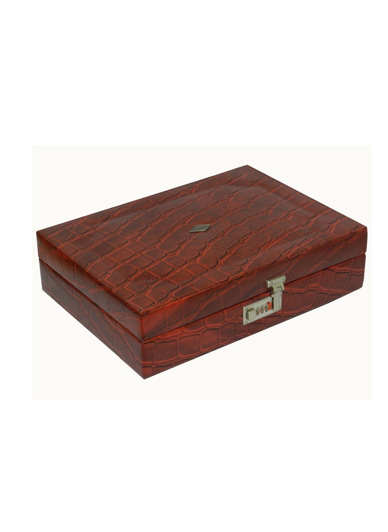 LAVERI LEATHER - Laveri Watch Box for Men Women (18 Slots), Premium  Leather Watch Case  Organizer Removable Pillow - Image 1