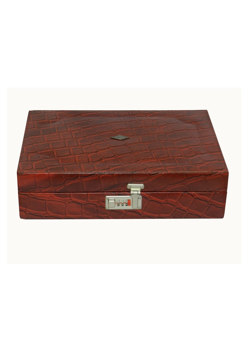 LAVERI LEATHER - Laveri Watch Box for Men Women (18 Slots), Premium  Leather Watch Case  Organizer Removable Pillow - Image 1