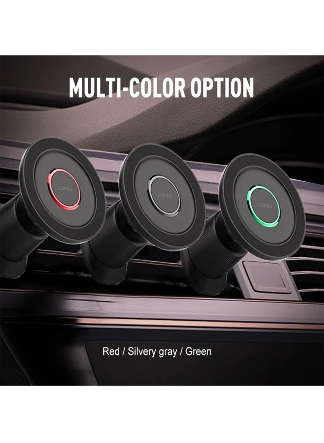 Universal Strong Silicone Anti-Slip Magnetic Car Air Vent Mobile Phone Holder Black
