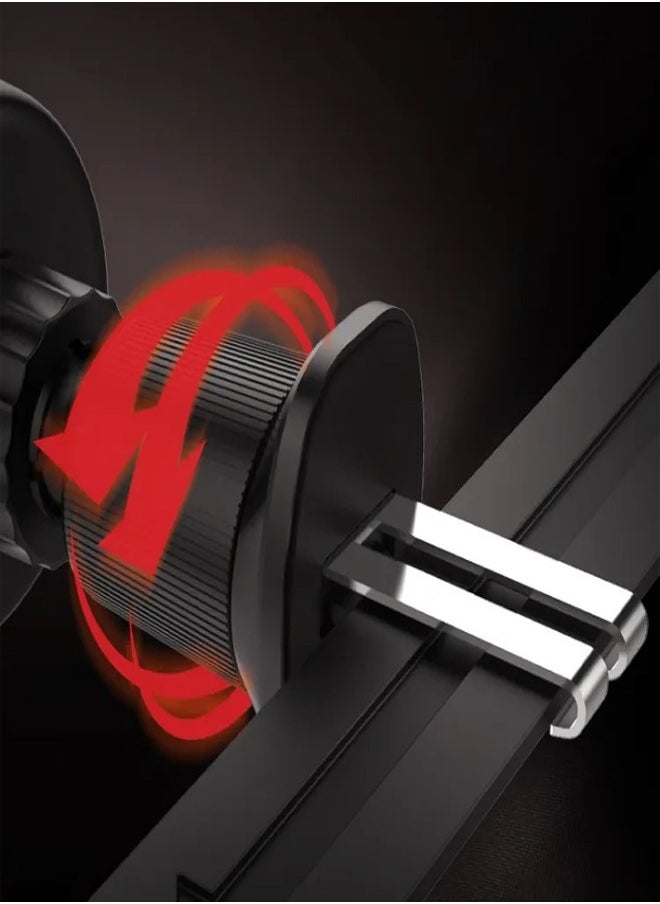 Universal Strong Silicone Anti-Slip Magnetic Car Air Vent Mobile Phone Holder Black
