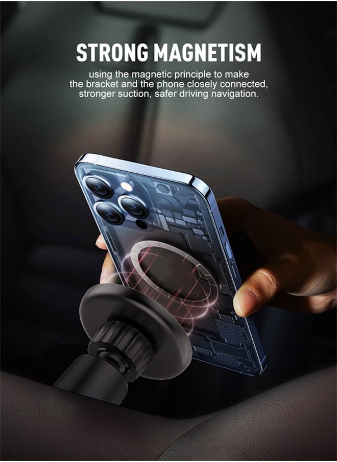 Universal Strong Silicone Anti-Slip Magnetic Car Air Vent Mobile Phone Holder Black