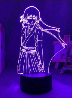LED Night Light Bleach Soifon Figure For Kid Bedroom Decor Acrylic Table 3D Lamp