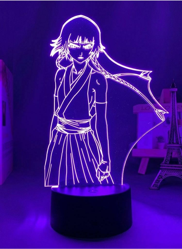 althiqahkey - LED Night Light Bleach Soifon Figure For Kid Bedroom Decor Acrylic Table 3D Lamp - Image 1