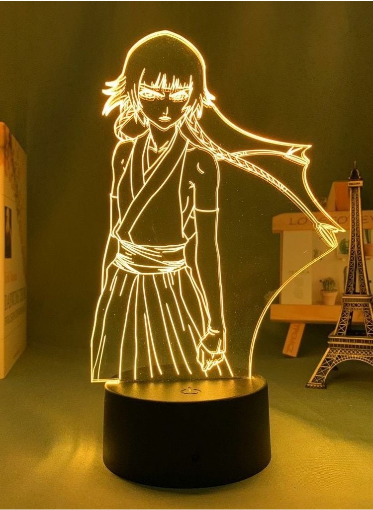 althiqahkey - LED Night Light Bleach Soifon Figure For Kid Bedroom Decor Acrylic Table 3D Lamp - Image 1