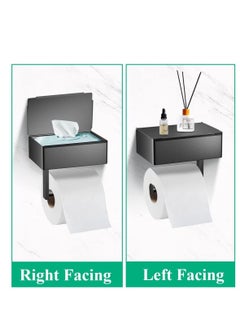 SYOSI Toilet Paper Holder with Shelf and Flushable Wipes Dispenser, Adhesive Toilet Paper Holder with Storage, Stainless Steel Toilet Paper Holder Wall Mount for Bathroom  - Image 4