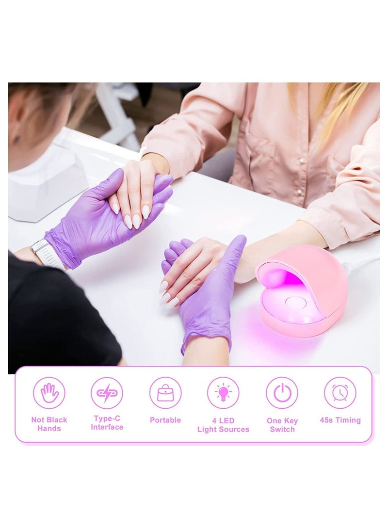 Y&D LED Nail Lamp, Mini UV Portable USB Quickly Dryer Light for Nails, Gel Extension Travel Manicure Home DIY Salon, Lamp Thumb (Shark) - Image 4