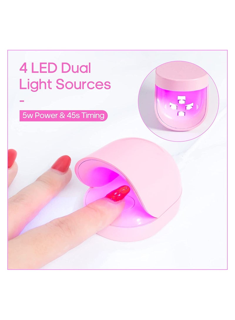 Y&D LED Nail Lamp, Mini UV Portable USB Quickly Dryer Light for Nails, Gel Extension Travel Manicure Home DIY Salon, Lamp Thumb (Shark) - Image 2