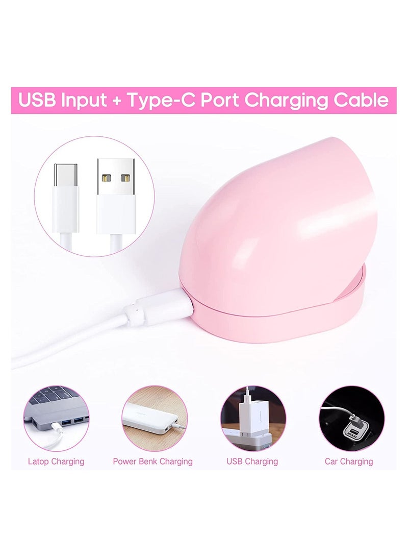 Y&D LED Nail Lamp, Mini UV Portable USB Quickly Dryer Light for Nails, Gel Extension Travel Manicure Home DIY Salon, Lamp Thumb (Shark) - Image 5