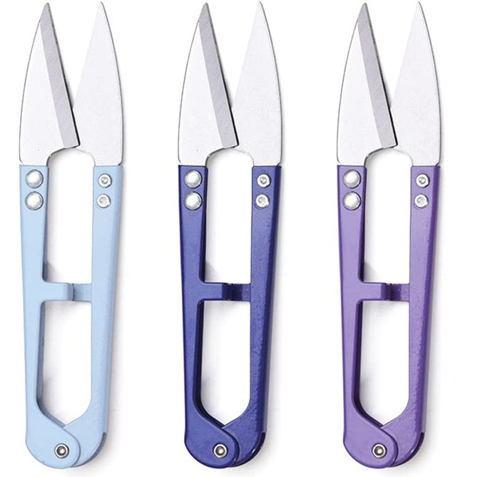 EMBROIDERY THREAD CUTTER SEWING SCISSORS CLIPPERS PORTABLE GREAT FOR STITCH DIY SUPPLIES PROJECTS MULTICOLOR PACK OF 3