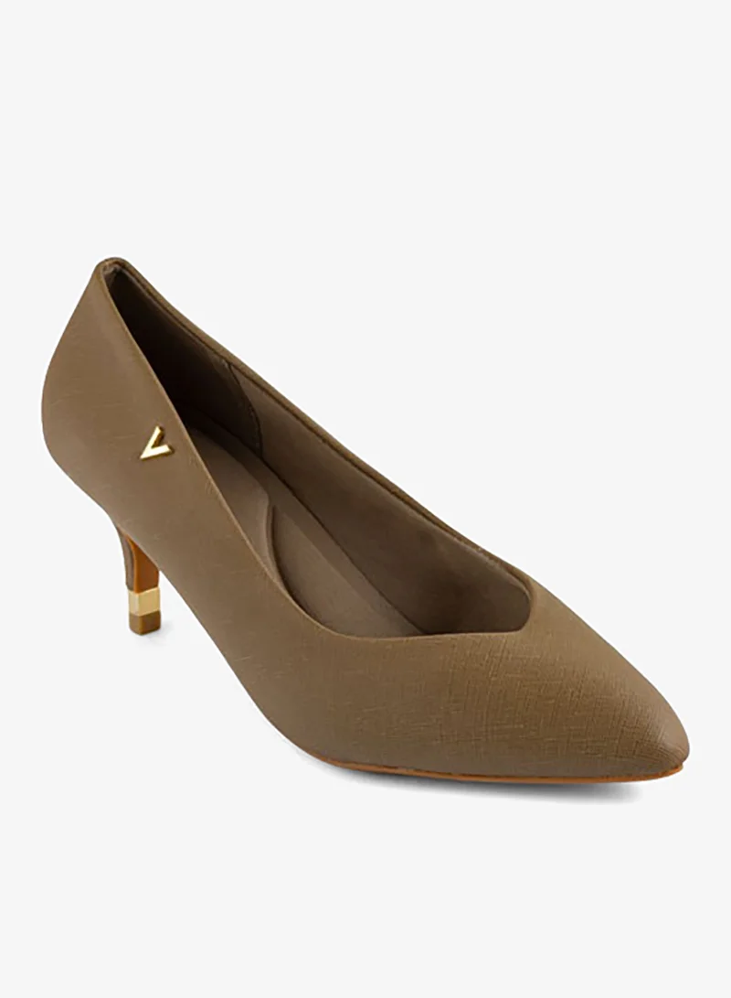 فينتشي مضخات نسائية مدببة إصبع القدم متوسط الكعب