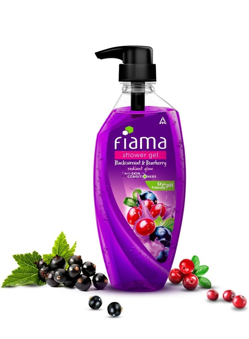 Fiama Body Wash Shower Gel Blackcurrant and Bearberry 500ml Body Wash for Women and Men with Skin Conditioners for Radiant Glow and Moisturised Skin Suitable for All Skin Types - Image 1