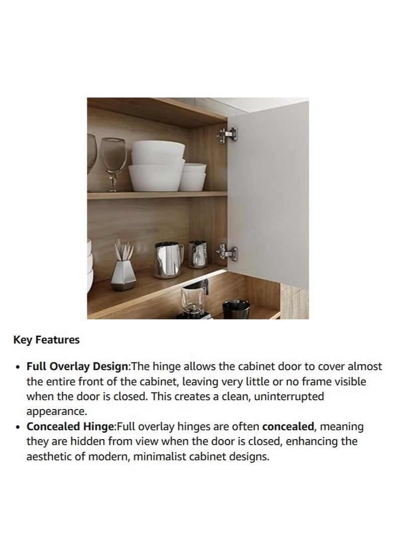 ABBASALI Adjustable Hinge, Anti‑rust 2.8x1.3in 10PCS Cupboard Hinge, Free Drilling Hole for Kitchen Cabinet Doors Furniture Hardware Closet Doors Bookcases - Image 3