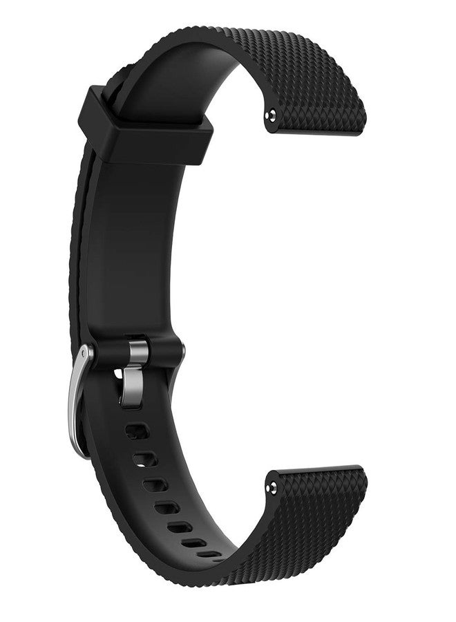 AWADUO For Garmin Venu Replacement Band, 20mm Replacement Silicone Wrist Band Strap For Garmin Venu and Garmin Vivoactive 3/3 Music(Silicone Black) - Image 1