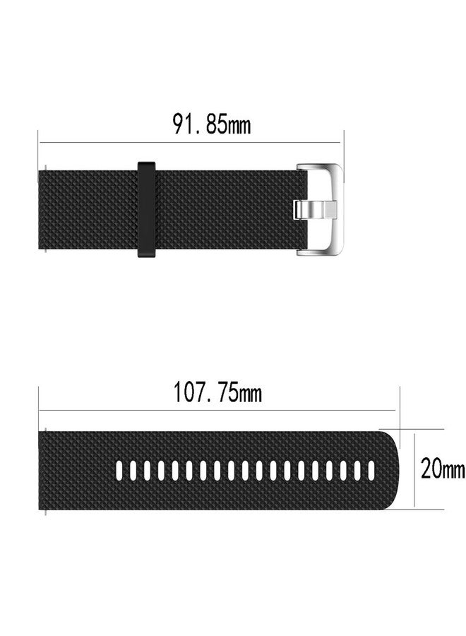 AWADUO For Garmin Venu Replacement Band, 20mm Replacement Silicone Wrist Band Strap For Garmin Venu and Garmin Vivoactive 3/3 Music(Silicone Black) - Image 5