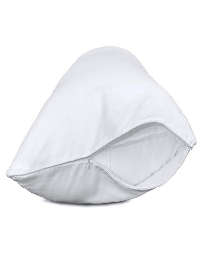 Precoco Pillow Cases Standard Size Set of 2 | 100% Cotton White Pillowcases Standard with 600 Threads | Stable Pillow Covers with Zipper Hidden for Hotel Quality, 20x26 - Image 1