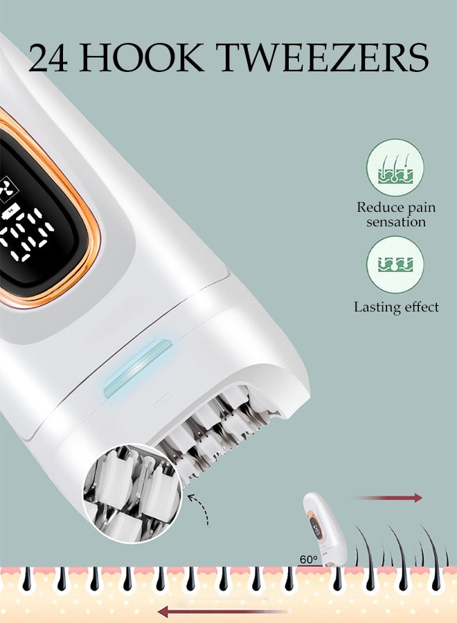 DUNISO Electric Hair Remover，Hair Removal Epilator，USB Rechargable Female Epilator with LED Display Screen，Dual Speed Regulation，Waterproof and Easy to Clean，for Arms, Legs, Underarms, Bikini Area, and Face - Image 5