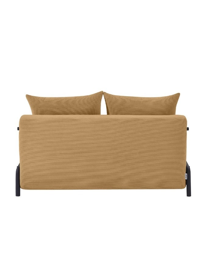 DANUBE HOME Jameson 2 Seater Fabric Sofa Bed | Convertible Sleeping Sofa Bed | Comfortable Living Room Furniture L151.5xW97xH71cm - Caramel - Image 5