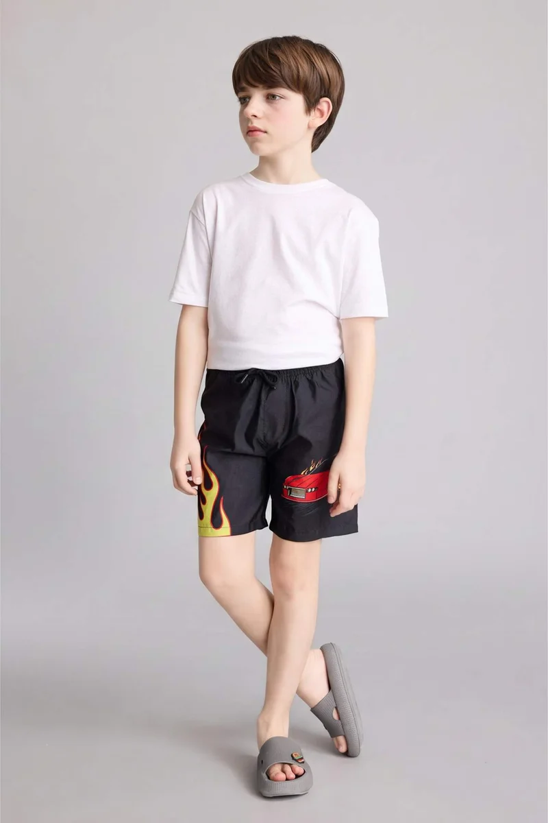 ديفاكتو Boy Regular Fit Printed Swim Shorts