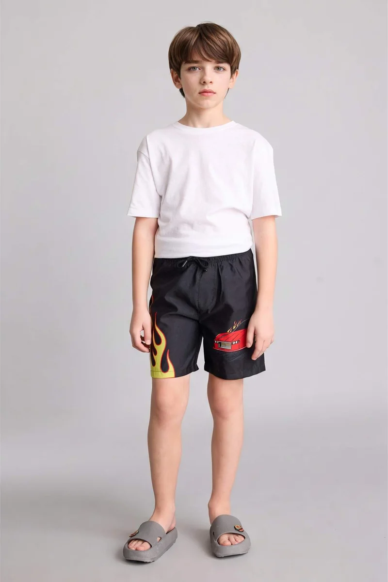ديفاكتو Boy Regular Fit Printed Swim Shorts