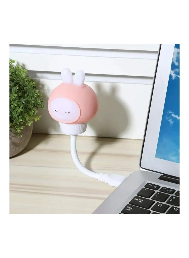 Hot Focus Night Light, USB Convenient Bedside Light Remote Control Flexible with 360 Degrees for Bedroom Bedside Decor(Rabbit Powder (Remote Control)) - Image 2