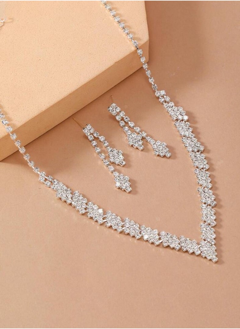 JewelryPalace Amazing Trendy Women's Zirconia Necklace And Earrings Jewellery Set  - Image 4