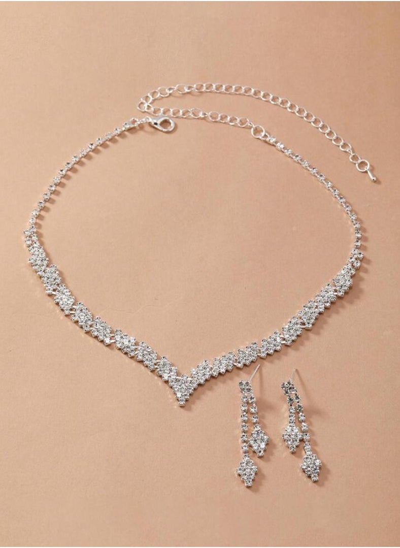 JewelryPalace Amazing Trendy Women's Zirconia Necklace And Earrings Jewellery Set  - Image 5