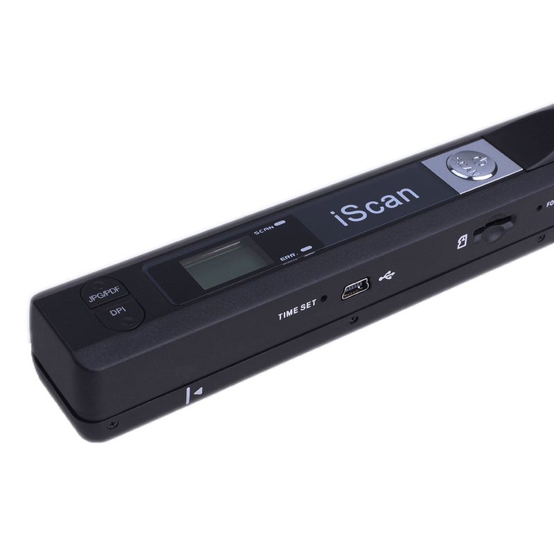 Microware 900DPI Handheld Portable JPG PDF Document Scanner with LCD Display Black - Image 2