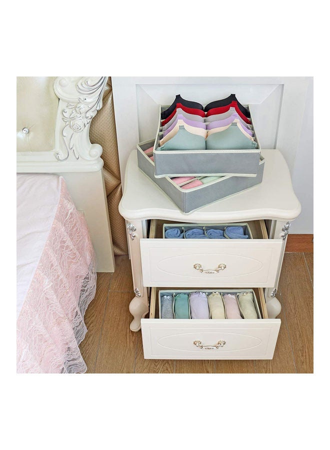 Grey Fabric Divider Storage Box Foldable - Image 1