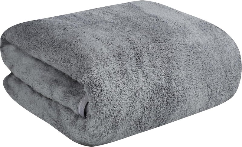 Fezora ® Microfiber 500 GSM Bath Towels | (70x140) Extra Soft Plush & Quick Dry High Absorbency Large Size Towels for Bathing (Grey) - Image 1