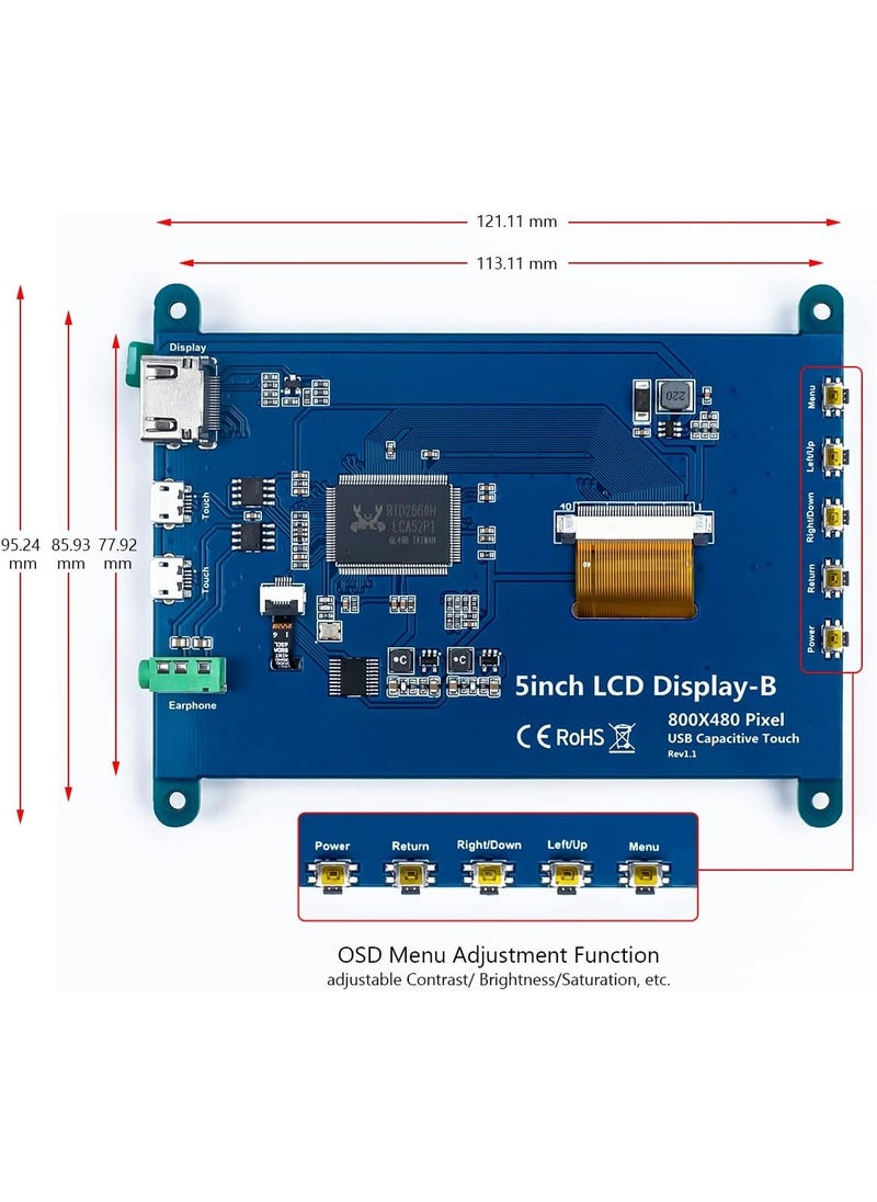 5 Inch IPS LCD Touch Screen Display Panel