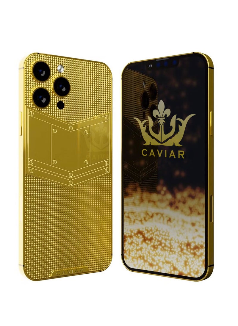 Caviar Luxury 24K Gold Customized iPhone 14 Pro Max Limited Edition 256 GB - pzsku/Z0F038CA2C9E8ECED7EB7Z/45/_/1671179294/eb9fd945-ee40-41df-945b-23b8d74e4541