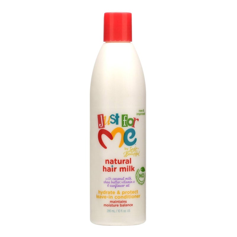 Just For Me Natural Hair Milk Hydrate & Protect Leave-In Conditioner, Maintains Moisture Balance, With Coconut Milk, Shea Butter, Vitamin E & Sunflower Oil, 10 Ounce - Image 1