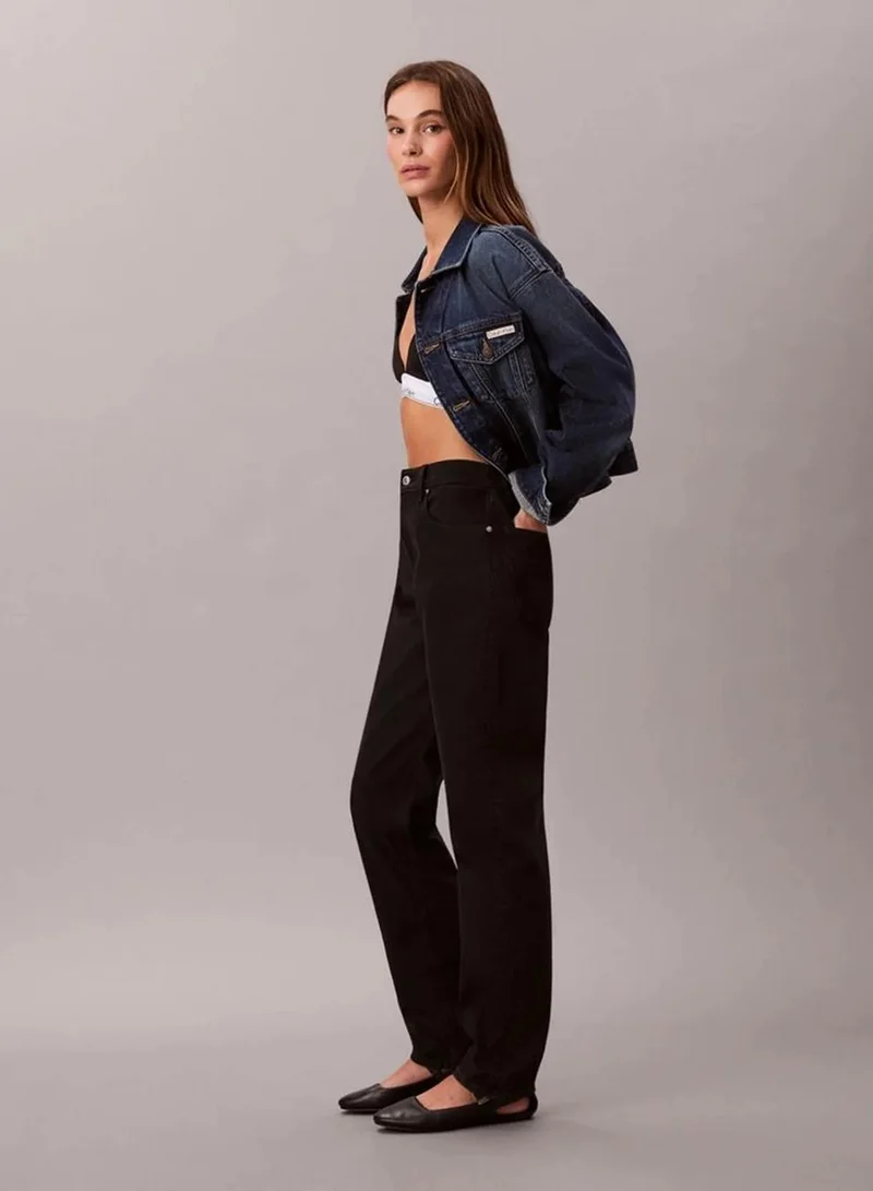 Calvin Klein SOFT BLACK Mom Jeans for Women | Best Price UAE