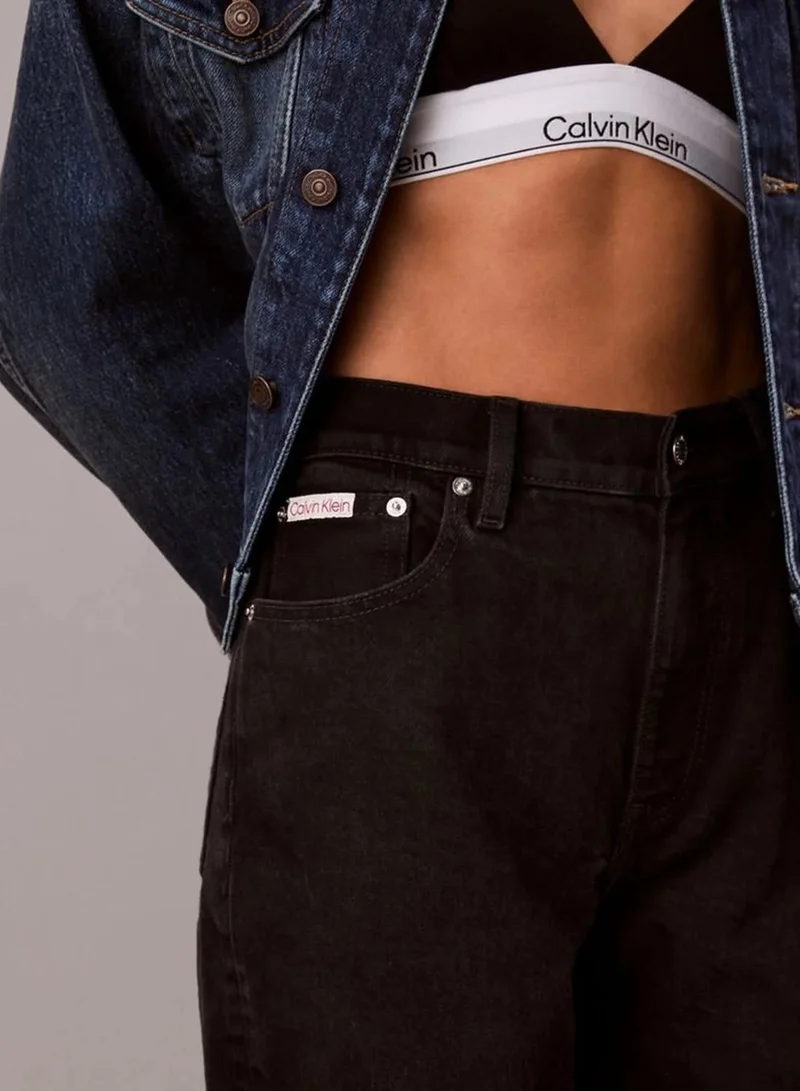 Calvin Klein SOFT BLACK Mom Jeans for Women | Best Price UAE
