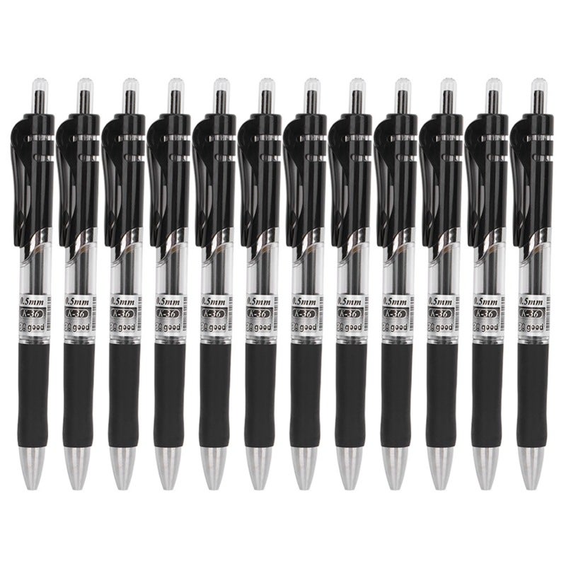 0.5mm Black Gel Pen: High-end Imported Nib Comfortable Grip - Fashionable Durable Fluent Writing Pen for Office School Business Student Supplies - Image 1