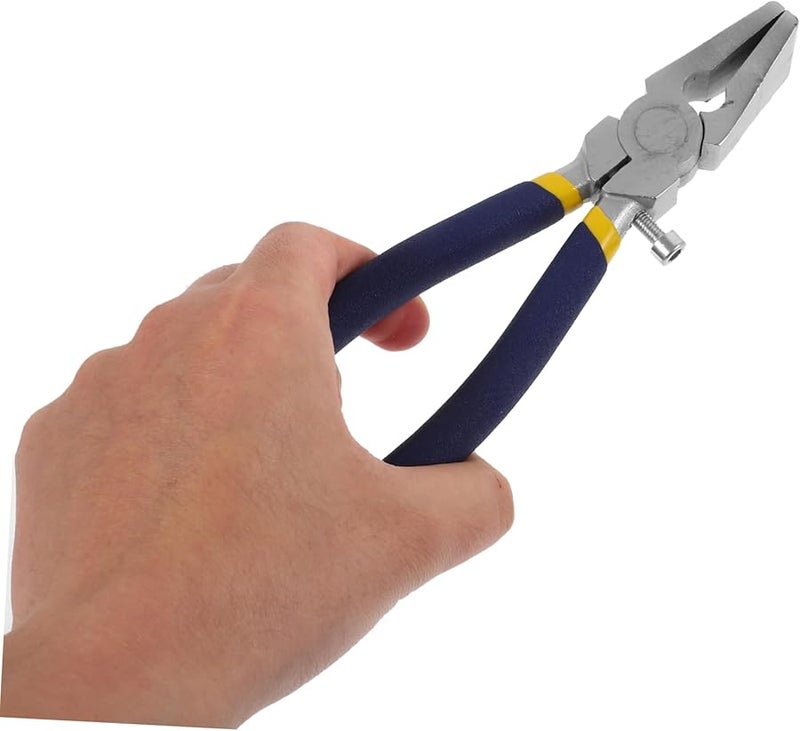 8 بوصة كماشة ثقيلة لكسر الزجاج مع فكين مسطحين لقطع الزجاج الملون والانصهار - Image 5