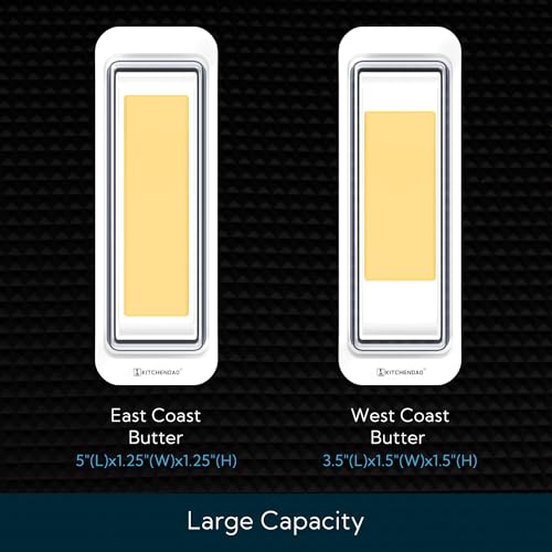 KITCHENDAO Airtight Butter Dish with Lid for Countertop and Refrigerator Door Shelf, Easy Scoop-Dishwasher Safe, Plastic Butter Holder Tray Container for West/East Coast Butter, Transparent White - Image 3