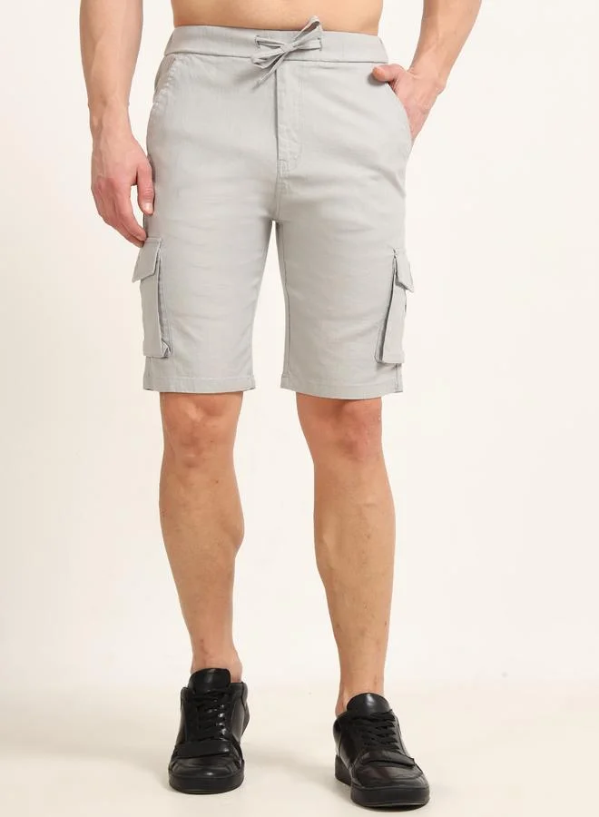 بوشيرت شورت كارجو من الكتان