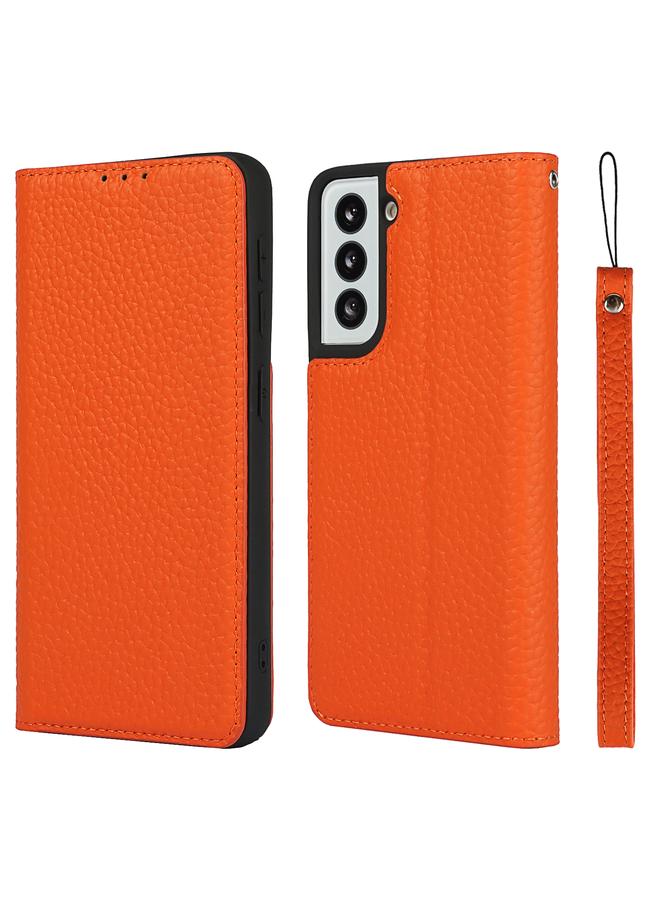 اس-توب جراب لهاتف Samsung Galaxy S21 5G من الجلد الطبيعي من الليتشي - Image 1