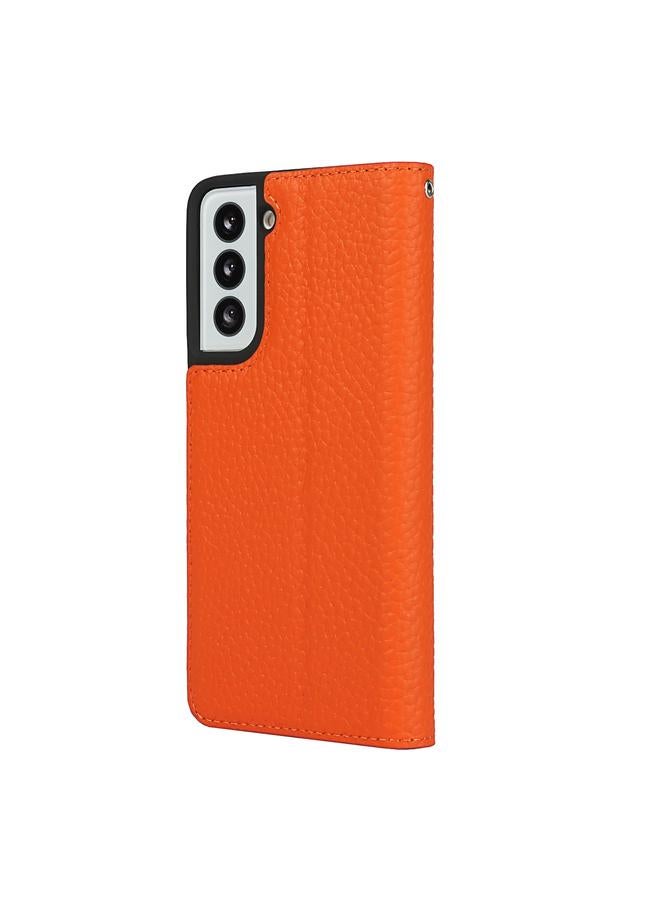 اس-توب جراب لهاتف Samsung Galaxy S21 5G من الجلد الطبيعي من الليتشي - Image 3