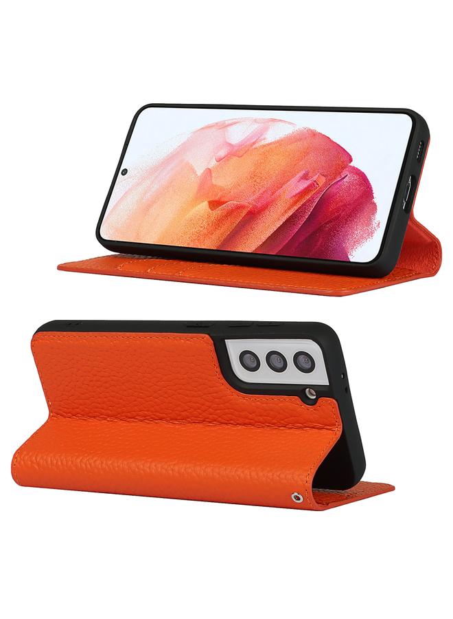 اس-توب جراب لهاتف Samsung Galaxy S21 5G من الجلد الطبيعي من الليتشي - Image 5